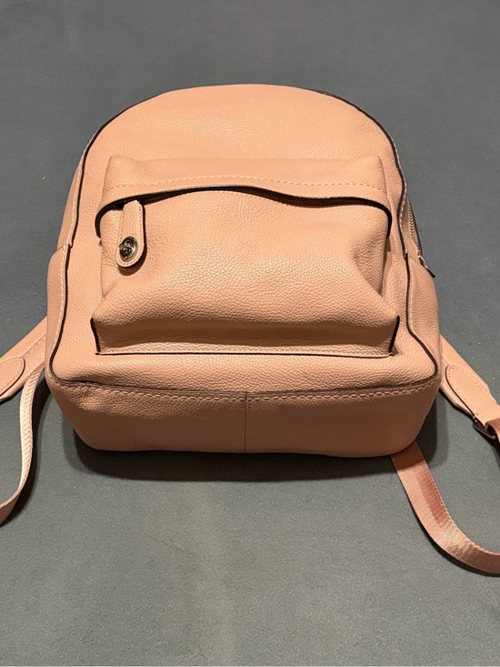 Coach Pink Campus Leather Backpack with Front Pocket Laptop Bag Purse main image 9